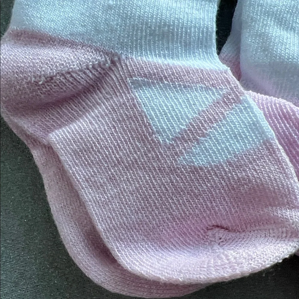 Badgley Mischka Ballet White Light Pink Infant Socks - 6 Pack NWT Size 6-12M